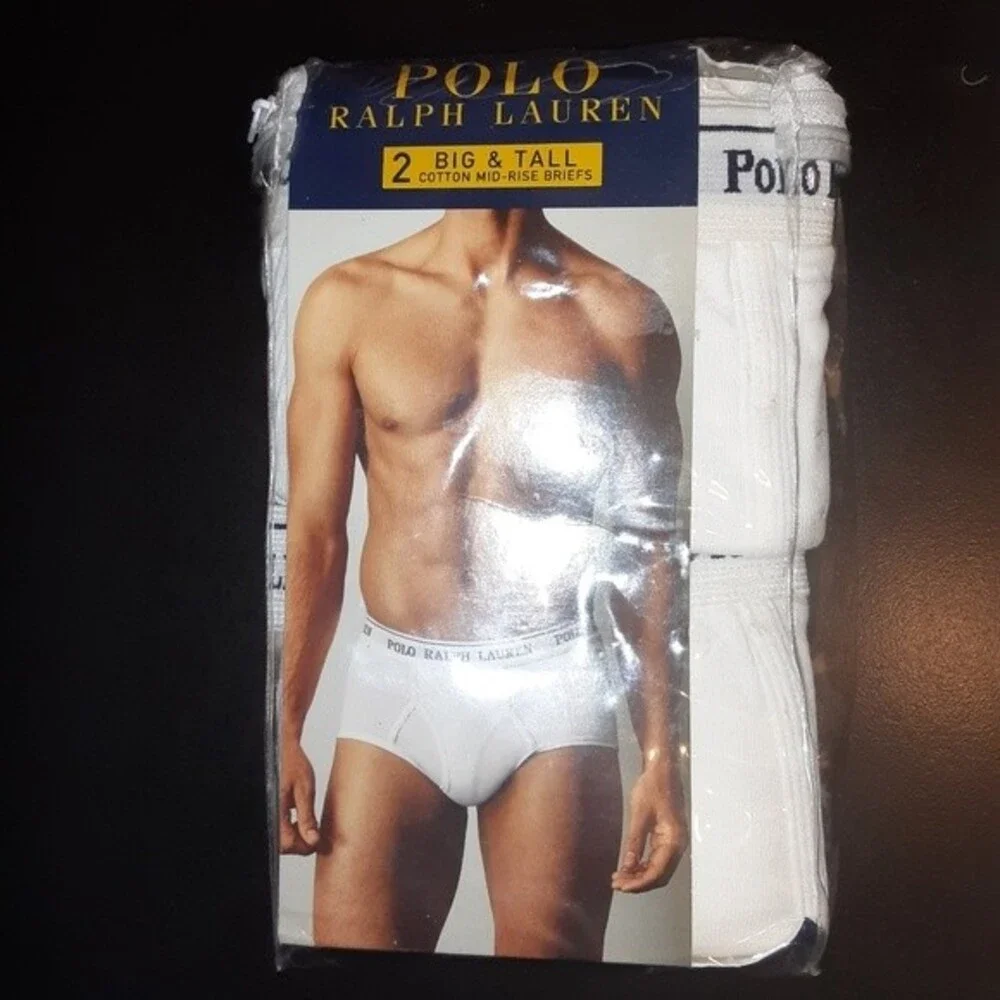 Polo Ralph Lauren 2-pack Size 48 Waist Mid Rise White Briefs